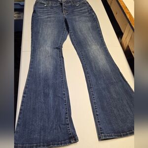 Maurices Dark Blue Flare Size 6 Jeans
